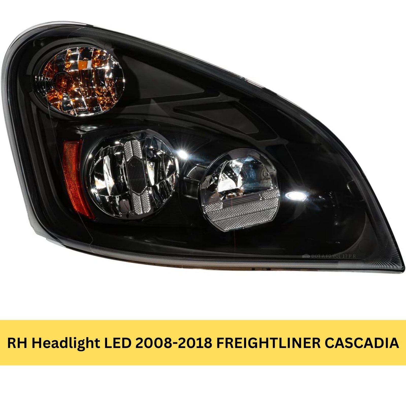 RH Headlight LED 2008-2018  FREIGHTLINER CASCADIA